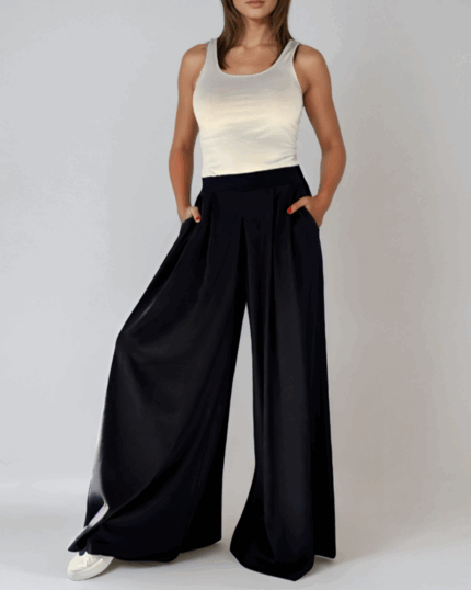 Tara Ultra Wide Leg - Linen Blend