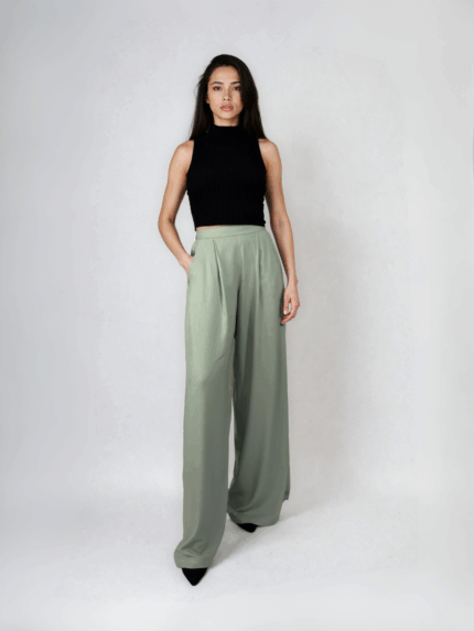 Tori Wide Leg Pleated Trousers