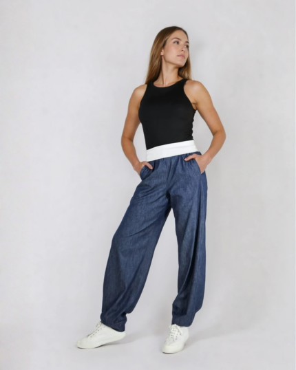 Mila Denim Harem Trousers