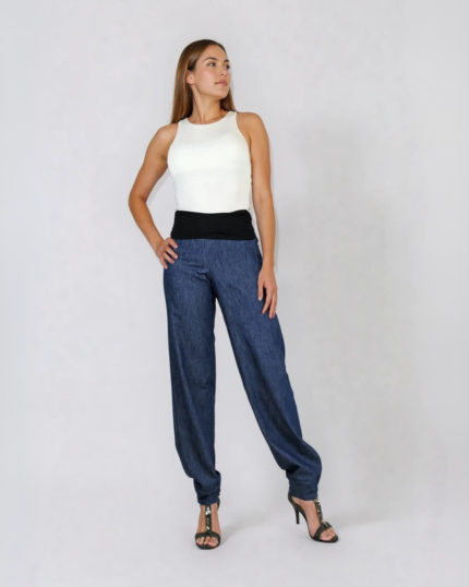 Mila Denim Cuffed Trousers